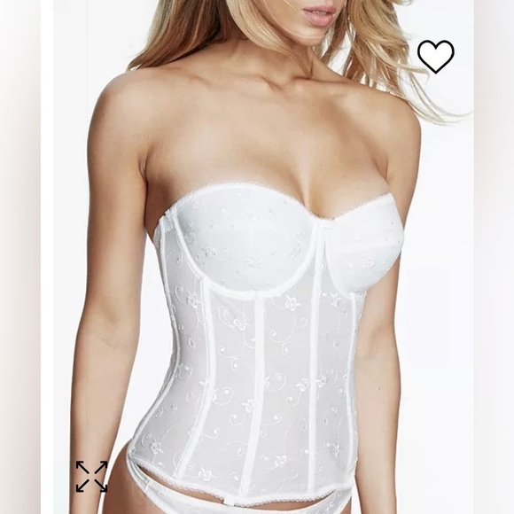 DOMINIQUE ROSEMARIE EMBORDERED LACE CORSET BUSTIER LINGERIE STYLE 8900 - Picture 1 of 4